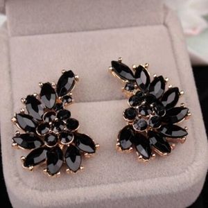 Black Crystal Statement Earrings (box not included)